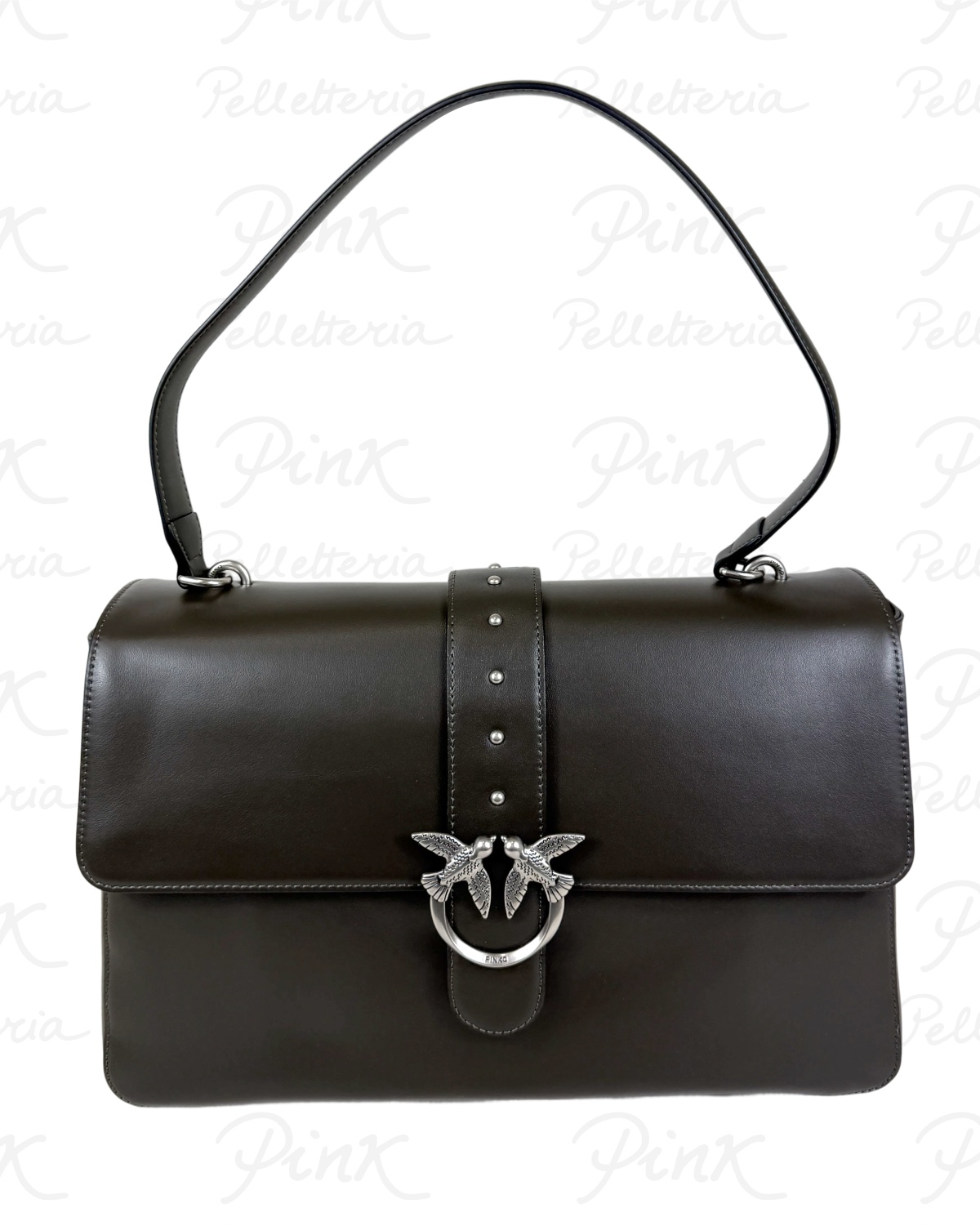 PINKO Love One Extra Slouchy fl 105067-A0QO-K35O Verde Fango-Old Silver