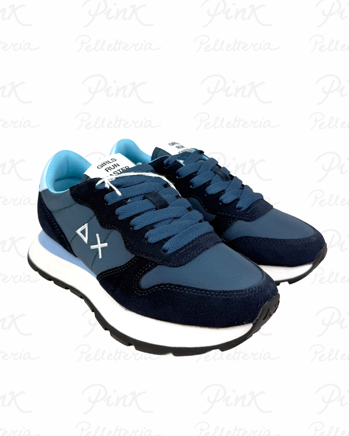 SUN68 Ally Solid Sneaker Donna BZ36201 07 Navy Blue