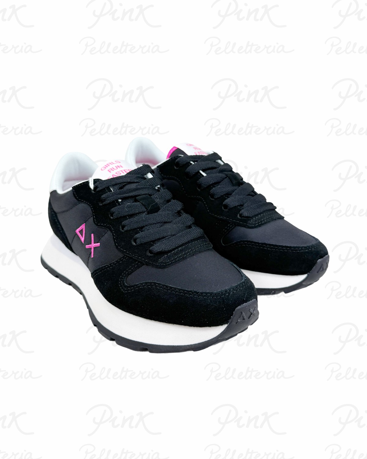 SUN68 Ally Solid Sneaker Donna BZ36201 1162 NeroFuxia Fluo