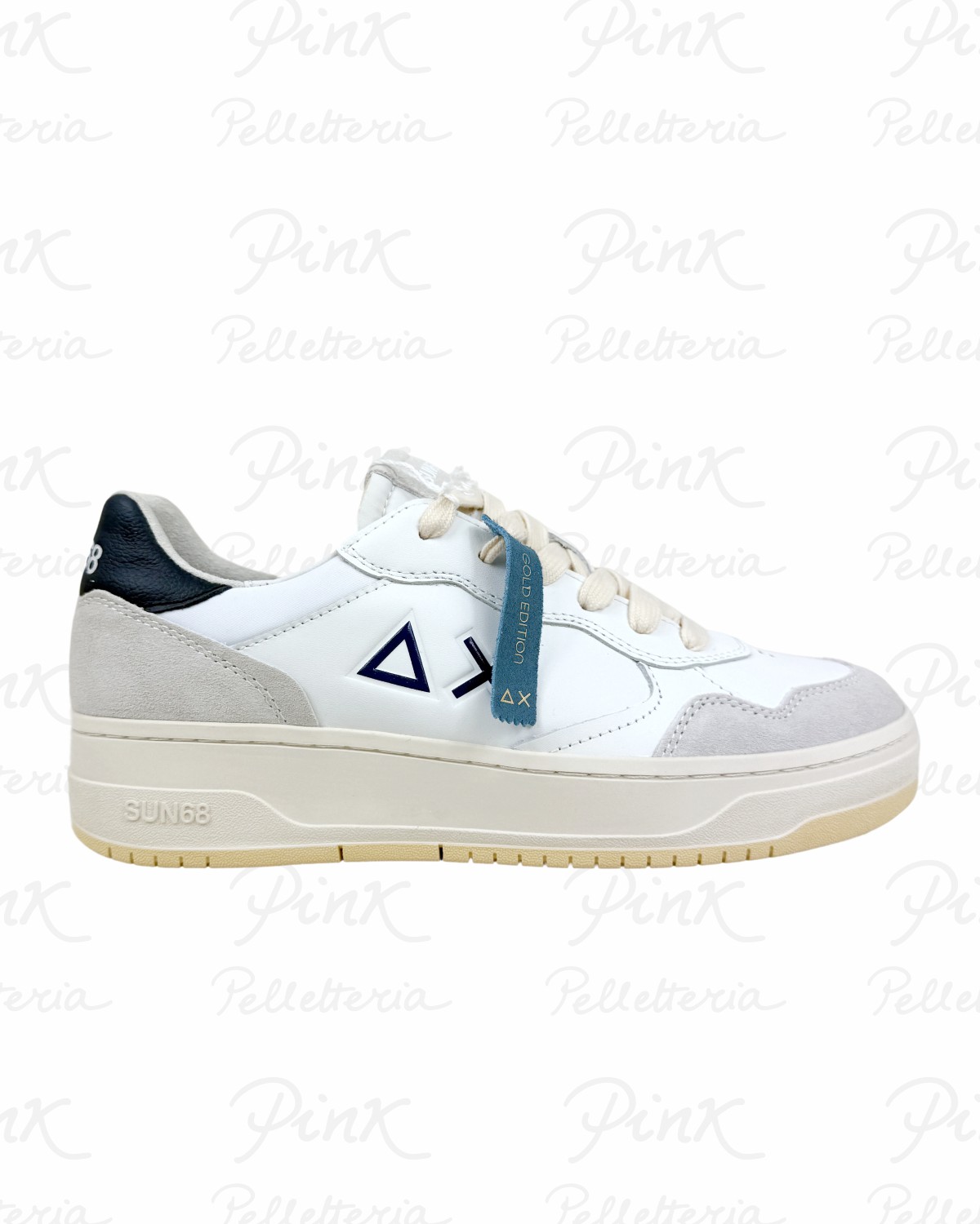 SUN68 Big Basket Evo Sneaker Uomo BZ36153 0107 BiancoNavy Blue