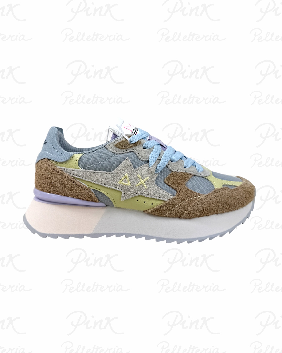 SUN68 Stargirl Multicolor Option Sneaker Donna BZ36215 06 Grigio Chiaro