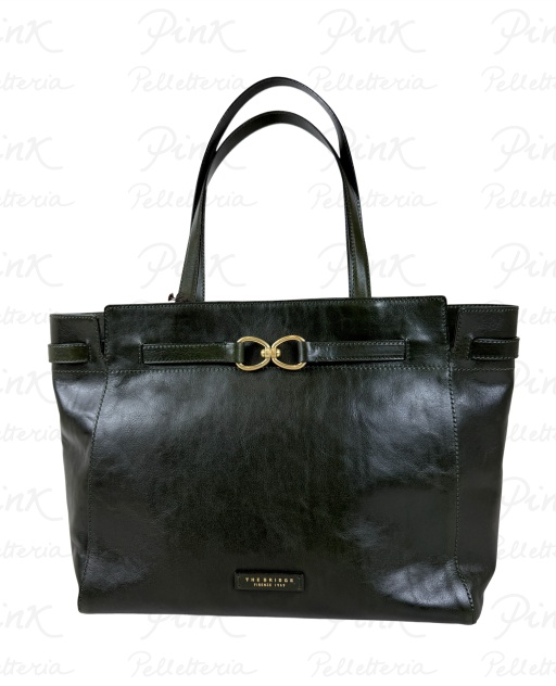 THE BRIDGE Woman Isotta Shopping Bag 04643501-I2 Tirolo