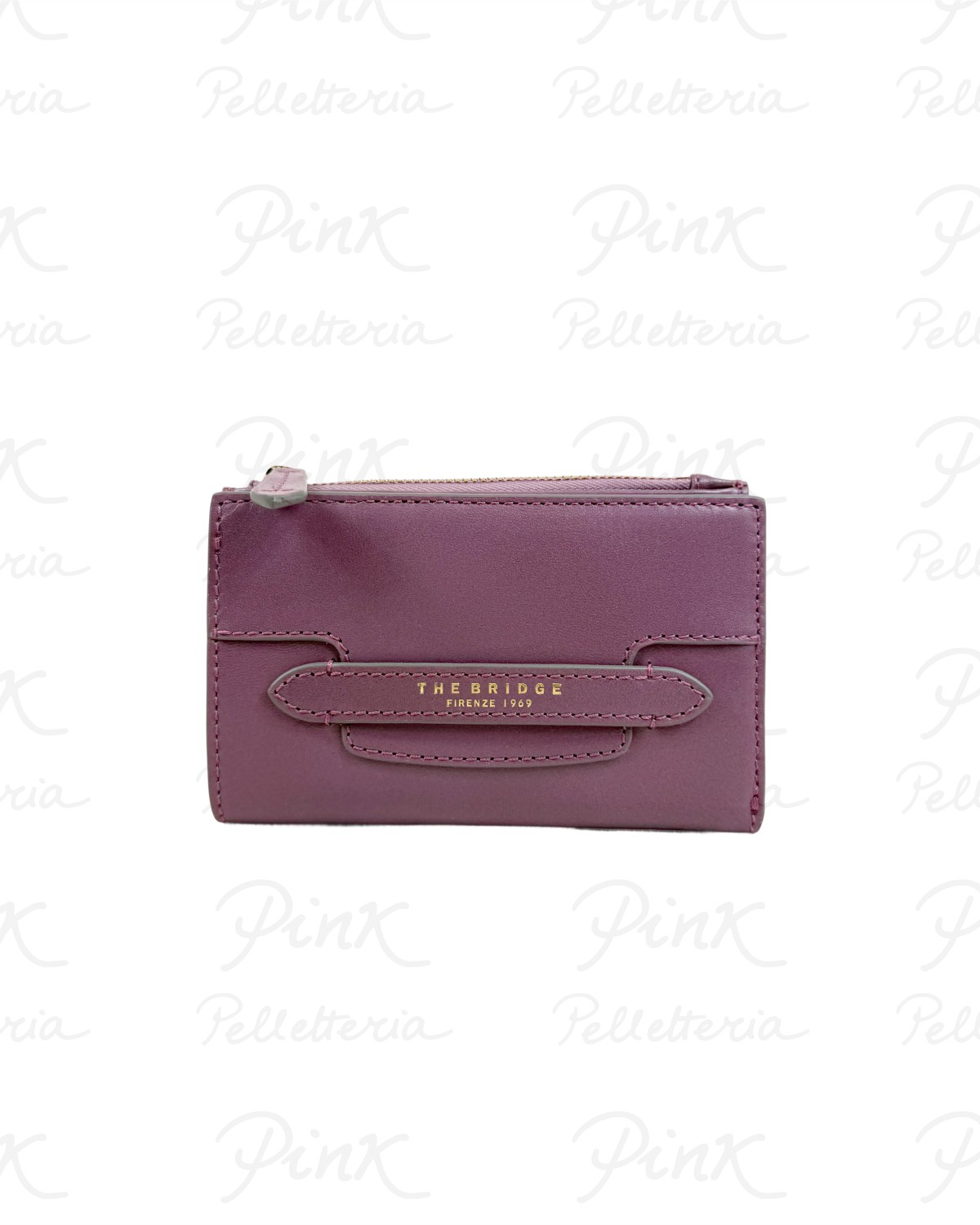 THE BRIDGE Woman Lucrezia Medium Wallet Zip 01791301-00B Orchidea