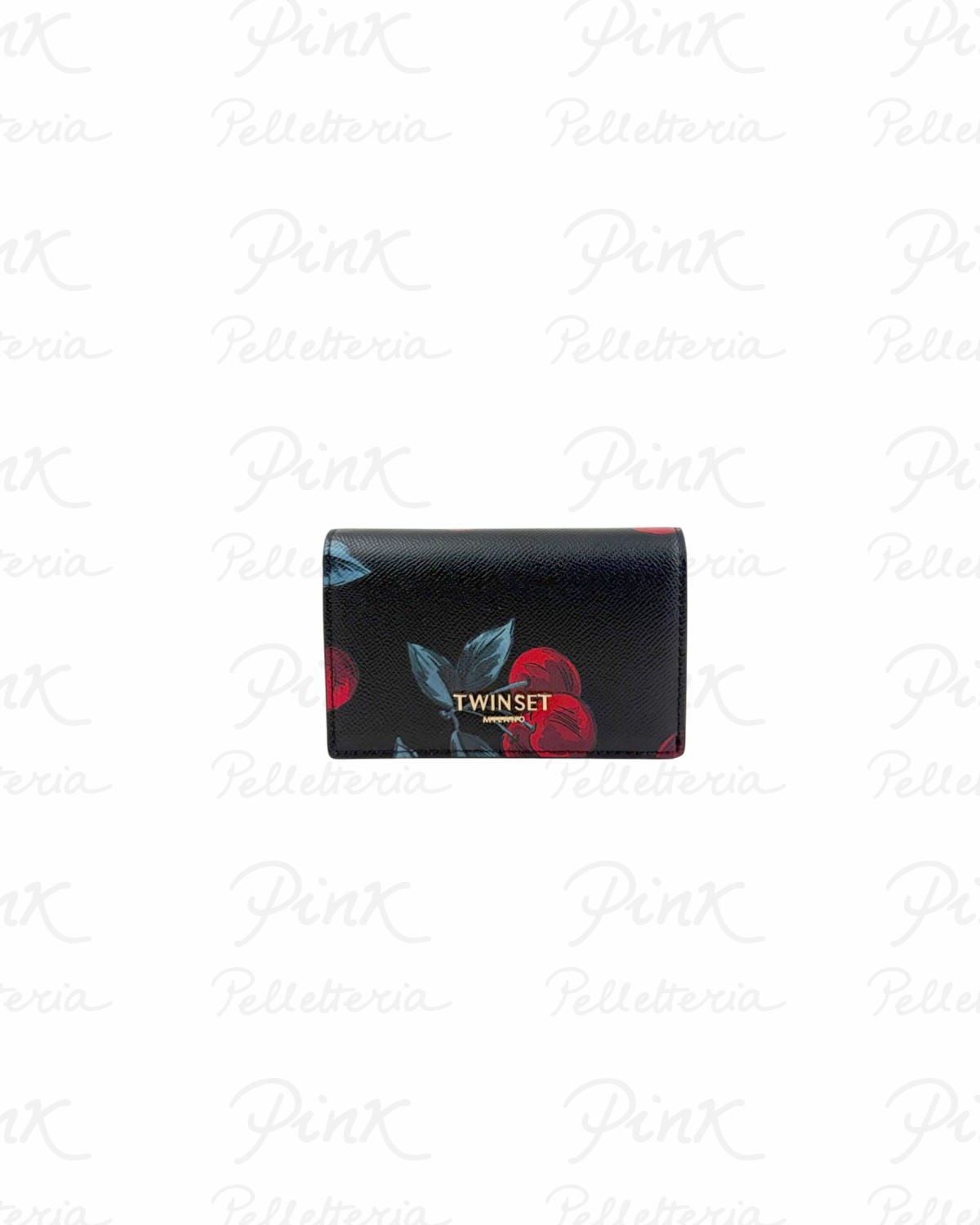 TWINSET Cherries Portafogli Medio 261TL8030 13500 BlackRed