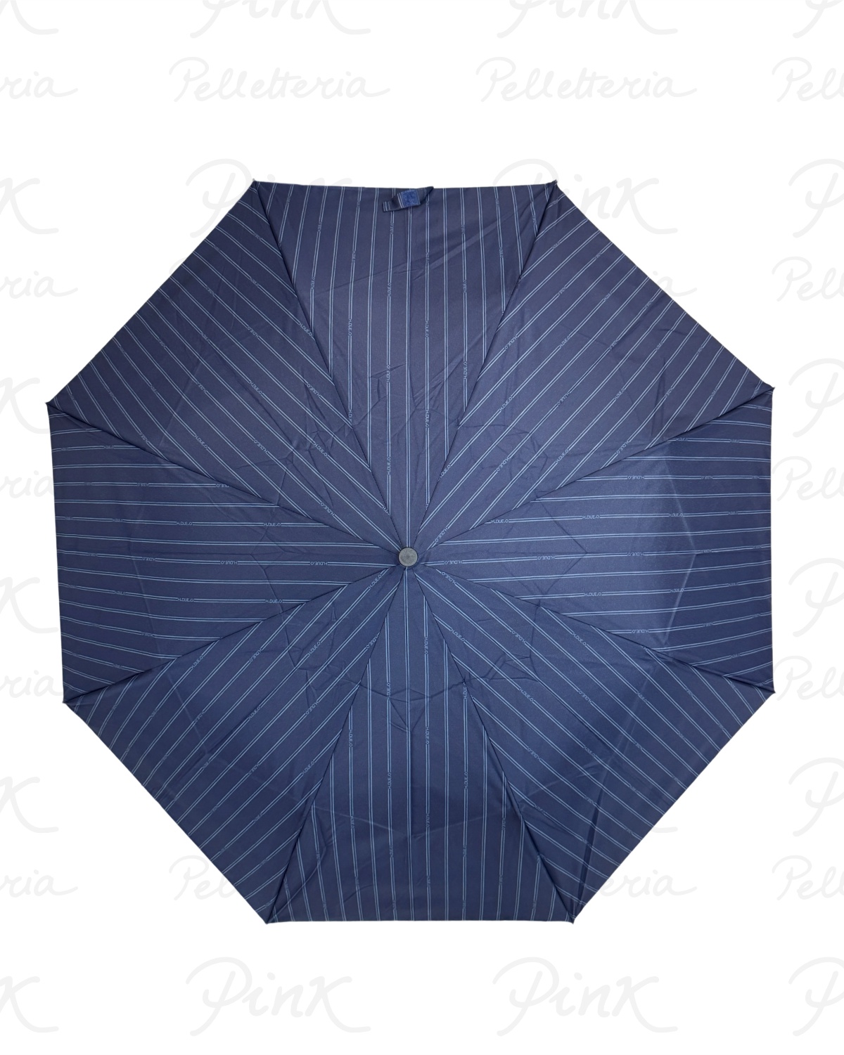 H.DUE.O Ombrello OpenClose Automatico in Tessuto Righe H622BL Blue