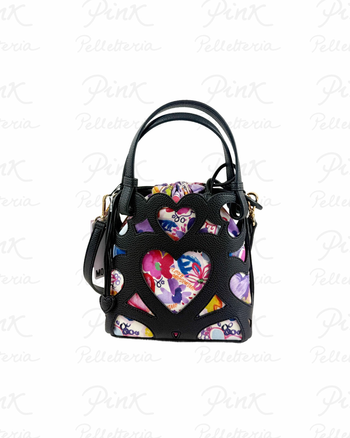 LOVE MOSCHINO Canvas Secchiello Colorato JC4265PP0O KG1 00A Nero+Multicolor