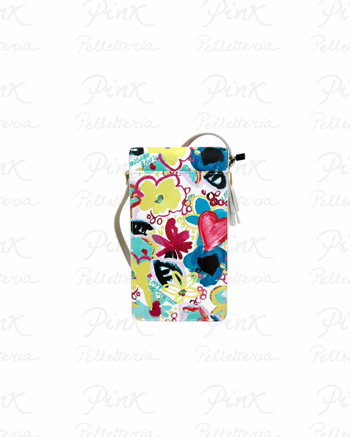 LOVE MOSCHINO Printed Porta Cellulare Colorato JC5687PP0O KT1 11A Multicolor+Avorio