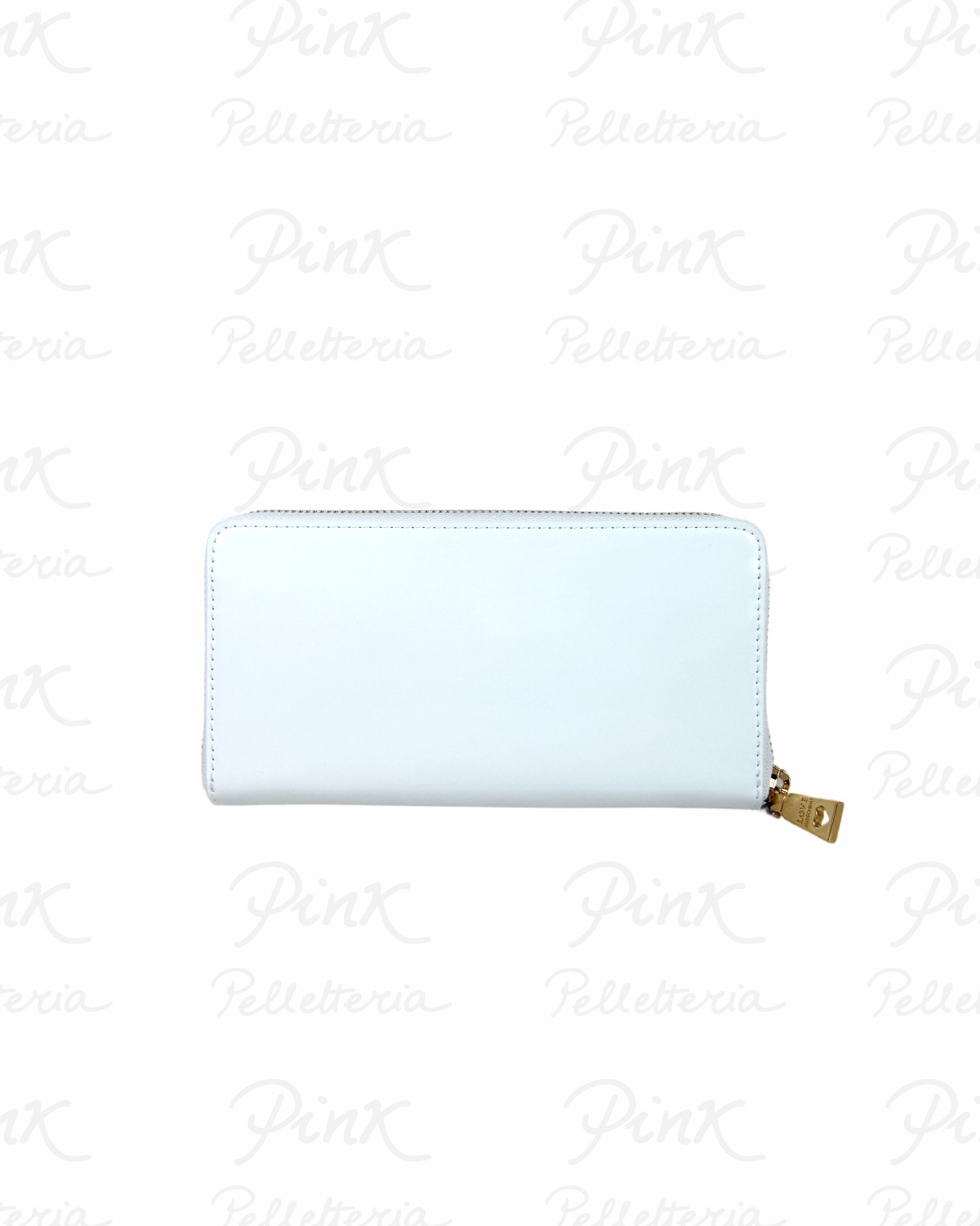 LOVE MOSCHINO Pu Lucido Portafogli Grande Zip Around JC5513PP0O KE0 100 Bianco