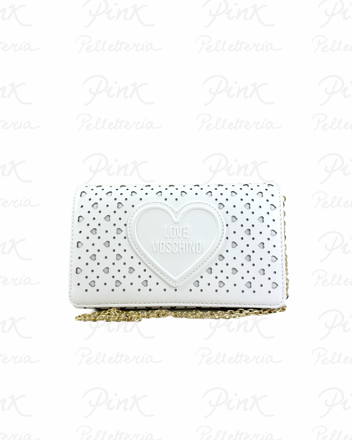 LOVE MOSCHINO Traforato Tracolla Piccola JC4295PP0O KK0 100 Bianco