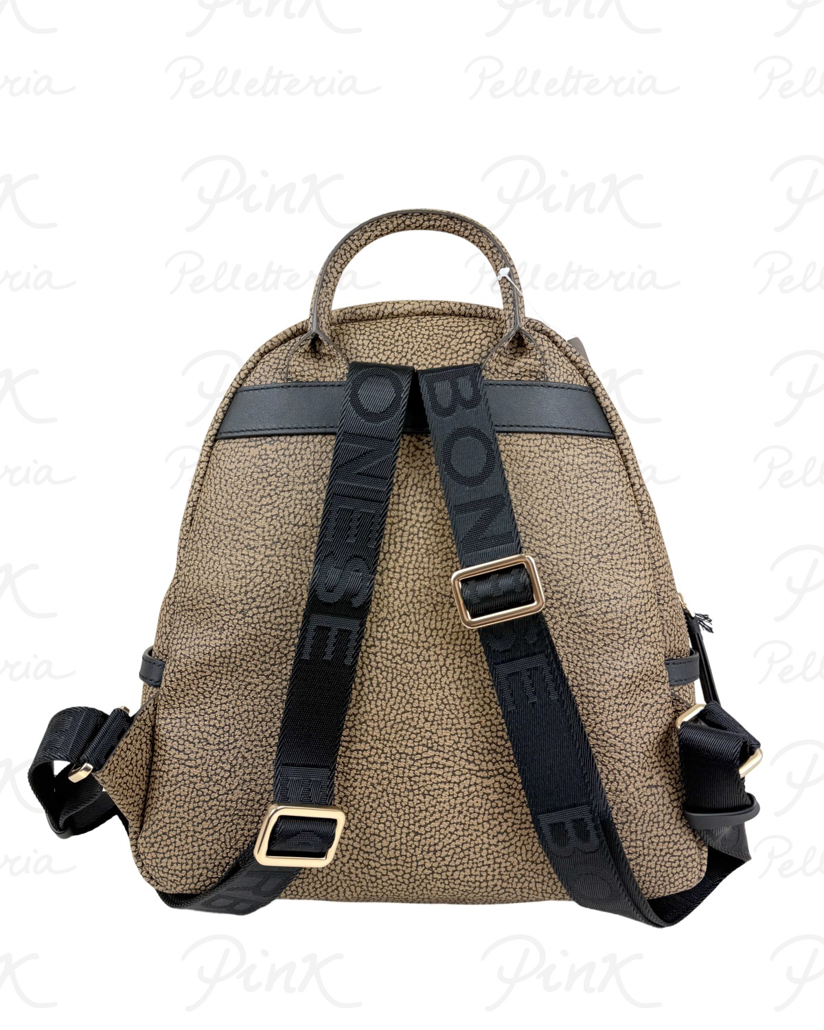 BORBONESE Gemini Zaino M. Tela St. Op SoftVitello 910102500193 311 Op NaturaleNero