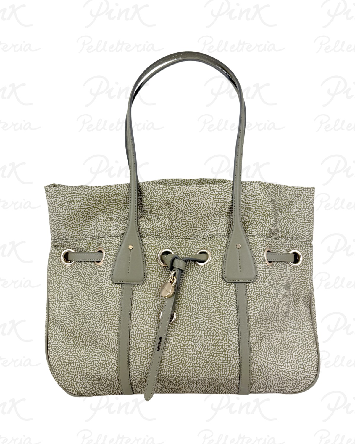 BORBONESE Prive Shopping L. Tess. Ricicl. St. OpVitello 91010230AH1 N41 Olive