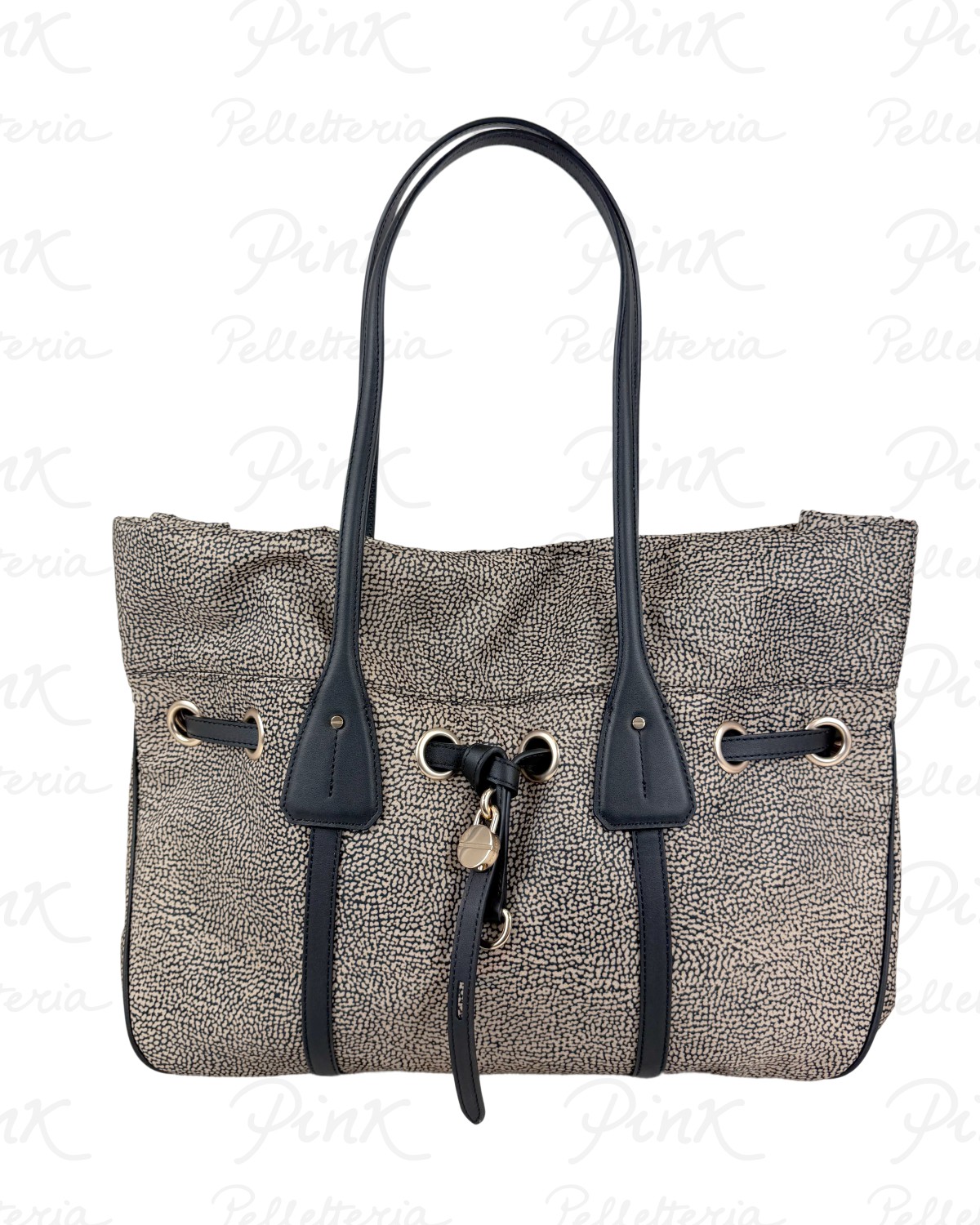 BORBONESE Prive Shopping L. Tess. Ricicl. St. OpVitello 91010230AH1 X11 NaturaleNero