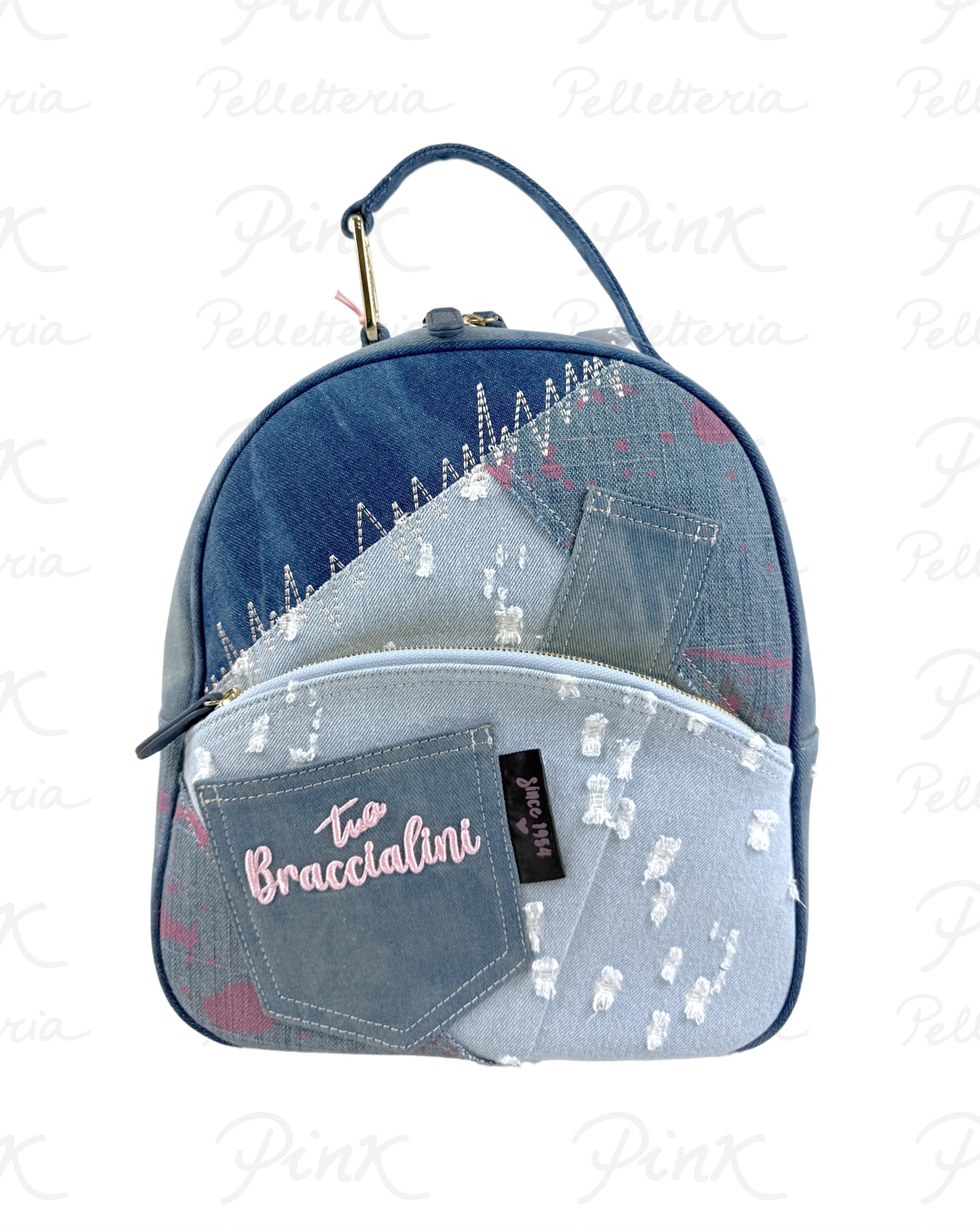 BRACCIALINI Amy Jeans Backpack B18824-TY-200 Blue