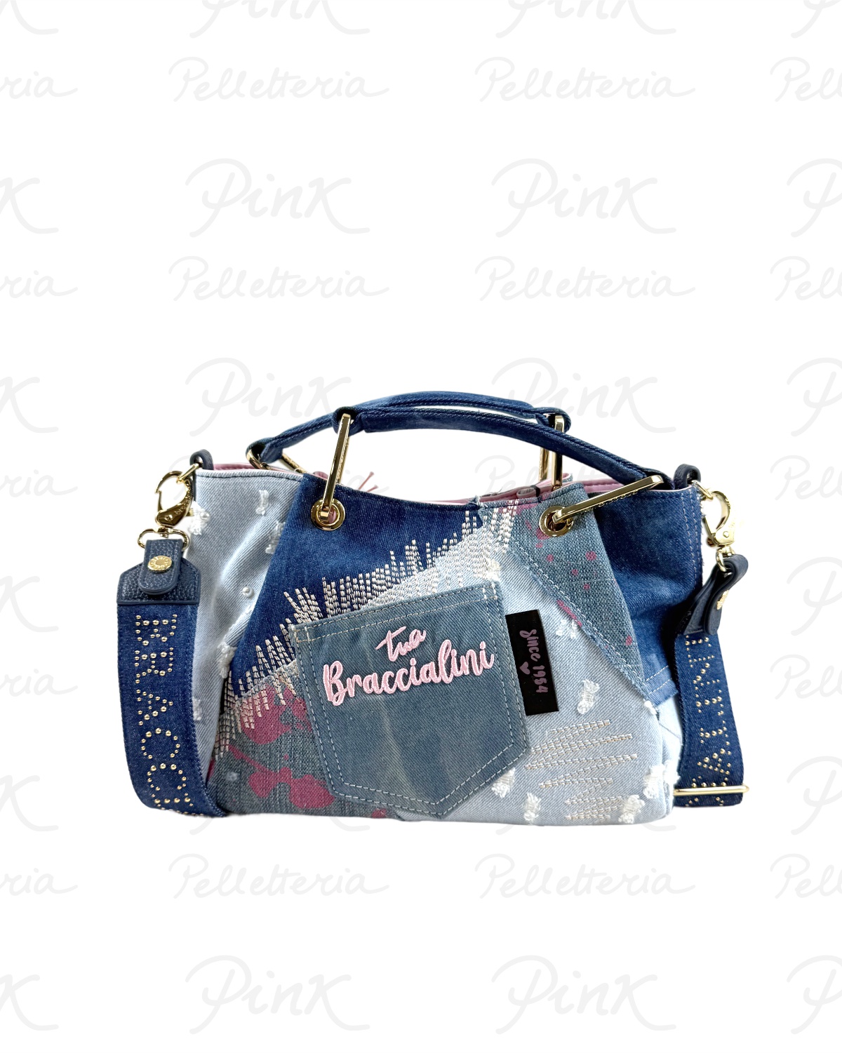 BRACCIALINI Amy Jeans Handbag S. B18820-TY-200 Blue
