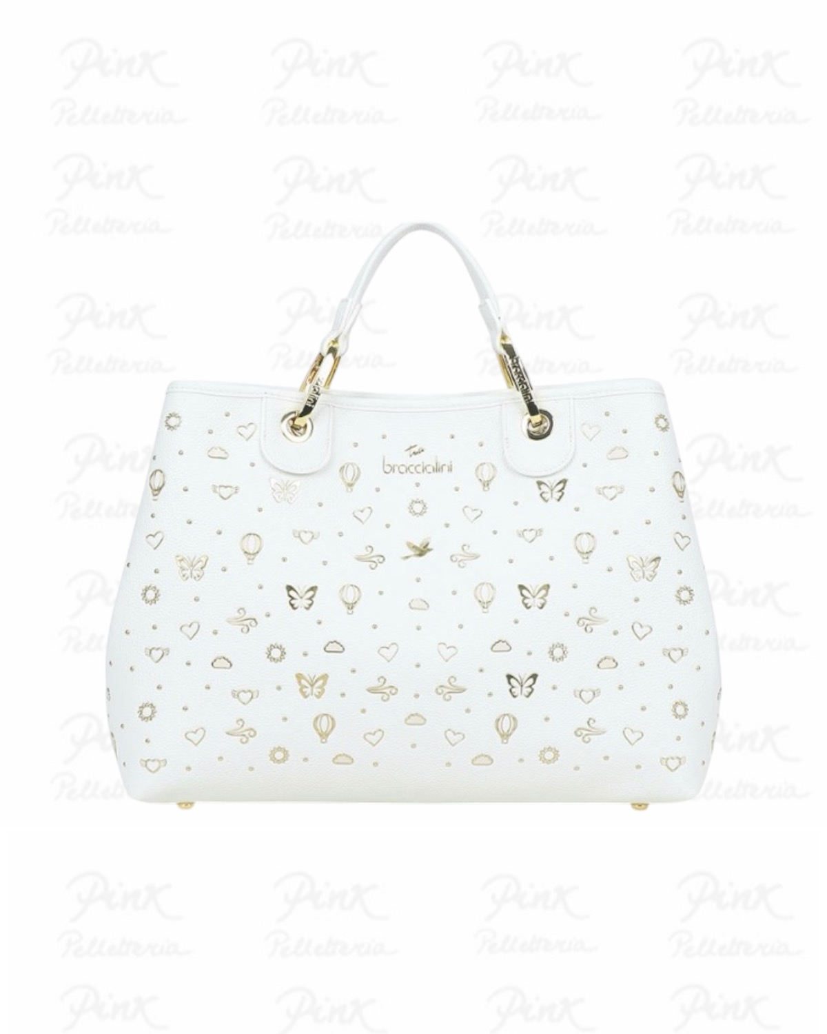 BRACCIALINI Beth Strass Handbag L. B18880-YY-001 White