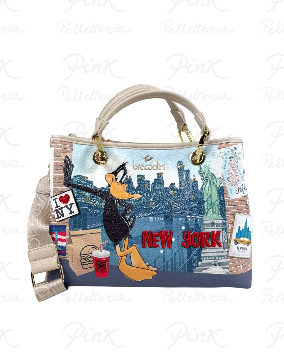 BRACCIALINI Cartoline Handbag LT251-YY-818 New York