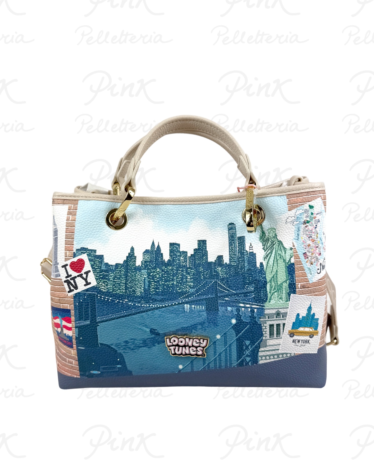 BRACCIALINI Cartoline Handbag LT251-YY-818 New York