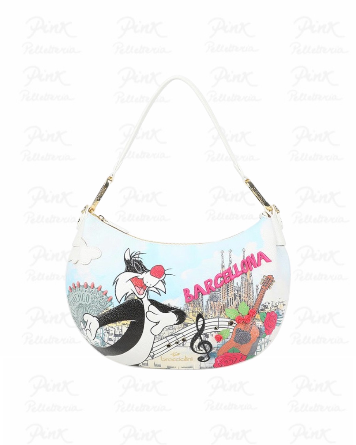 BRACCIALINI Cartoline Hobo Bag LT255-YY-818 Barcellona