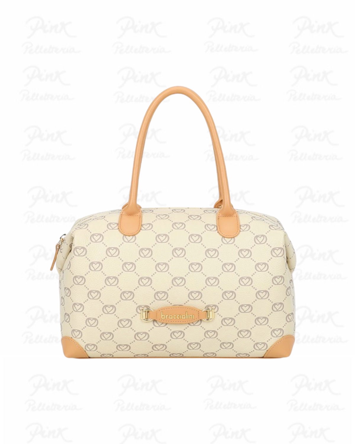 BRACCIALINI Monogram Bowler B19052-PP-305 Beige