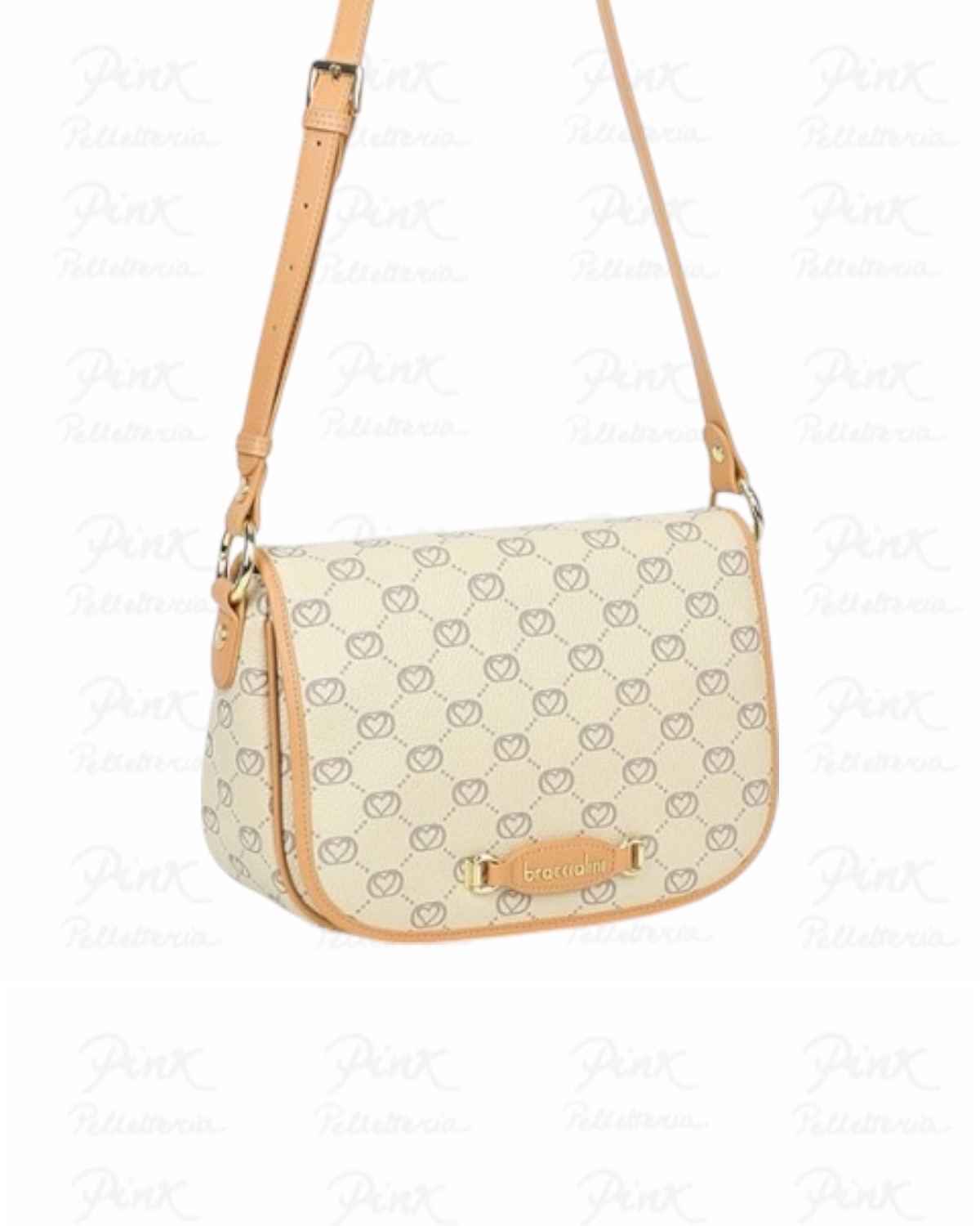 BRACCIALINI Monogram Crossbody B19055-PP-305 Beige
