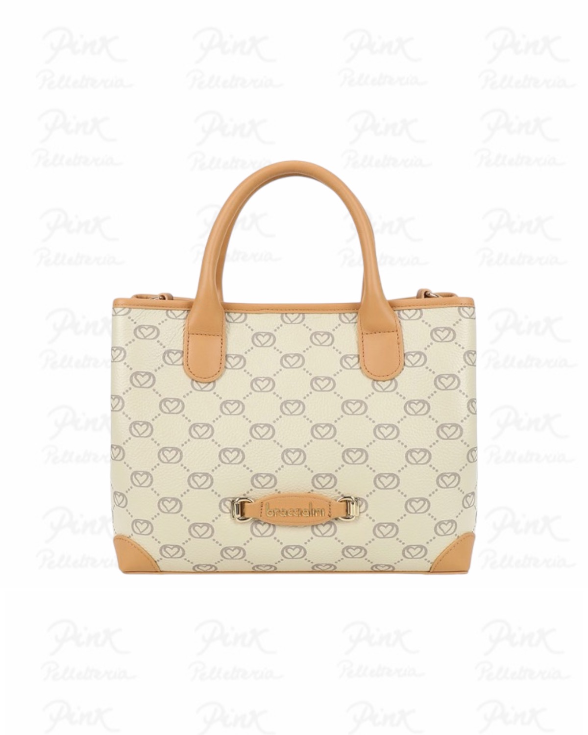 BRACCIALINI Monogram Handbag M. B19050-PP-305 Beige