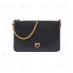PINKO Flat Classic Vitello Seta 100455-A0F1-Z99Q Nero-Antique Gold