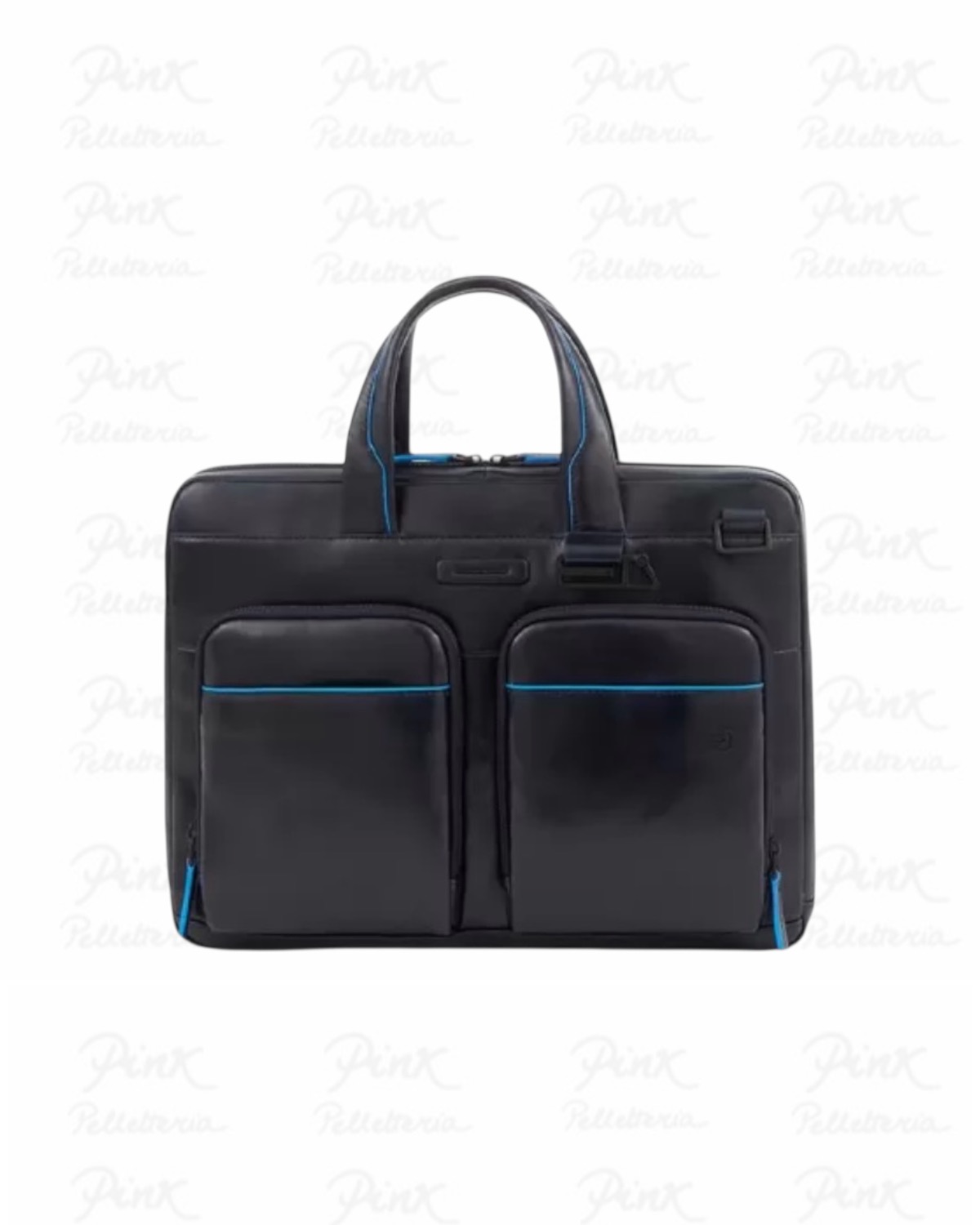 PIQUADRO Cartellina Sottile in Pelle 2 Manici con Pc 14,00" CA6105B2V/BLU Blue
