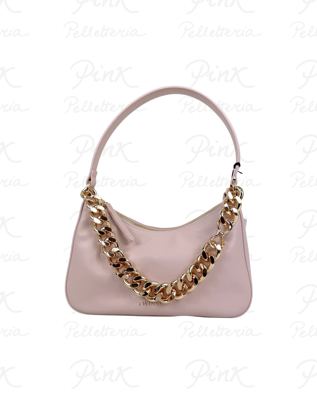 TWINSET Liliana Leather Borsa a Spalla Medium 999TB7012 00714 Rosa Parisienne