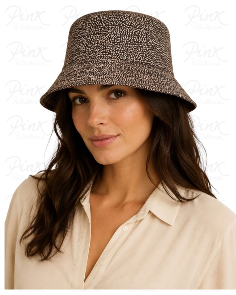 BORBONESE Cappello Pescatore 6DP095X95 311 Op Naturale/Nero