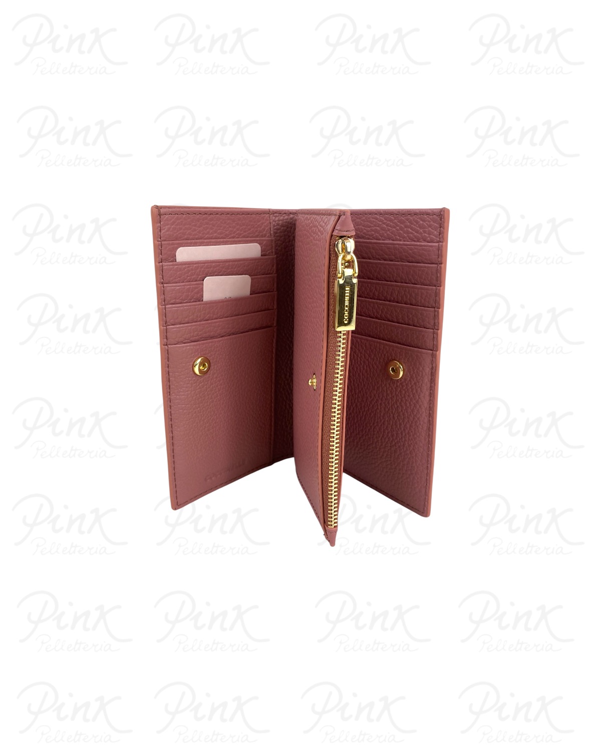 COCCINELLE Metallic Soft Portafoglio Medio E2MW511F101 P55 Winter Rose - immagine 3