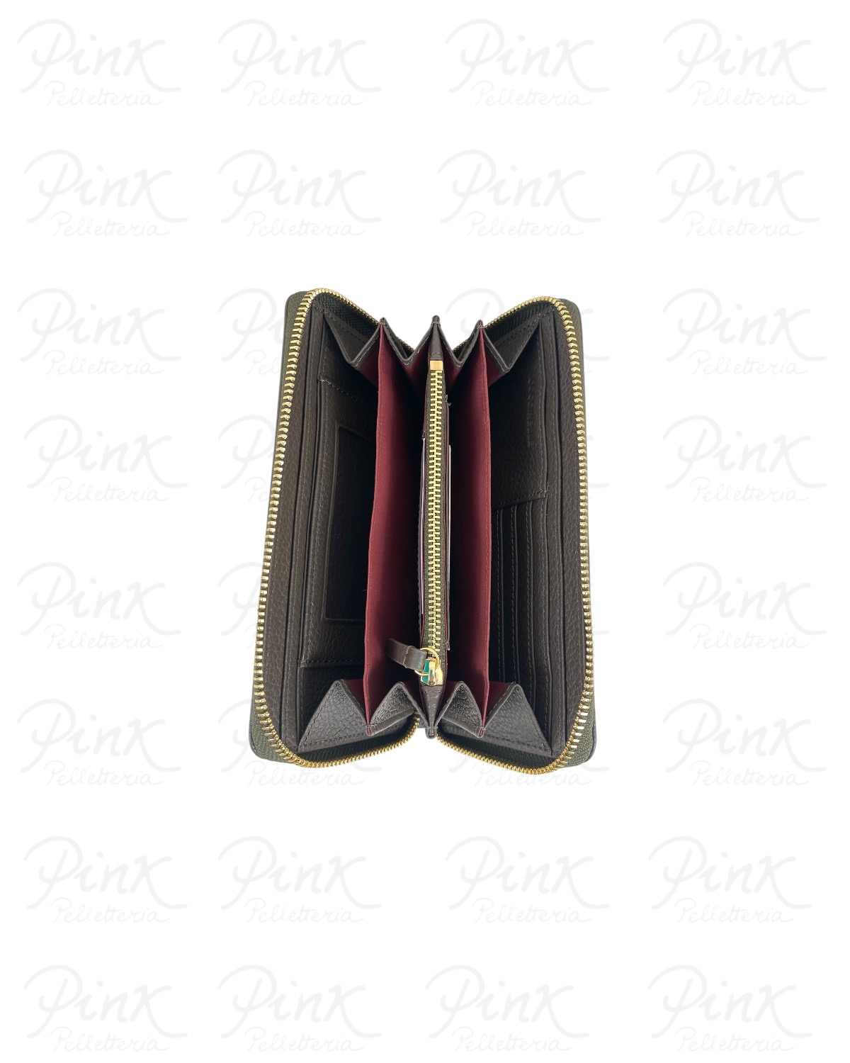 COCCINELLE Metallic Soft Portafoglio Zip Around in Pelle E2MW5113201 W25 Fango - immagine 2