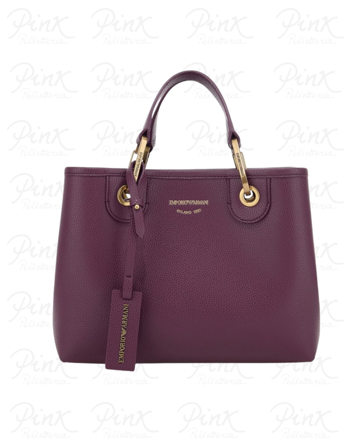 EMPORIO ARMANI Woman MyEA Shopping Bag S. EW000361-AF12036-MA149 Aubergine/Foliage