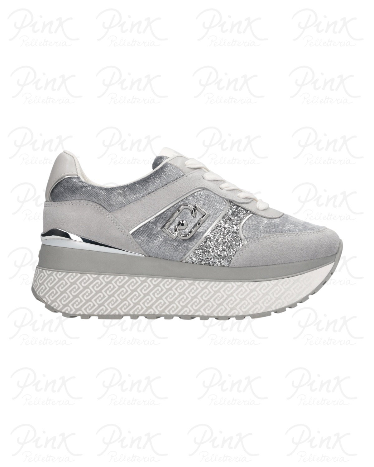 LIU JO Woman Maxi Wonder Plus 02 Sneaker BF6009PX066S1067 Grey Silver
