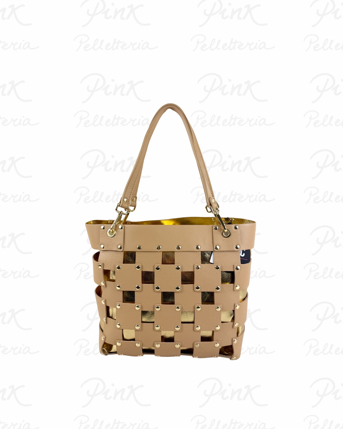 MBRC Square Borsa in Pelle H143 Camel