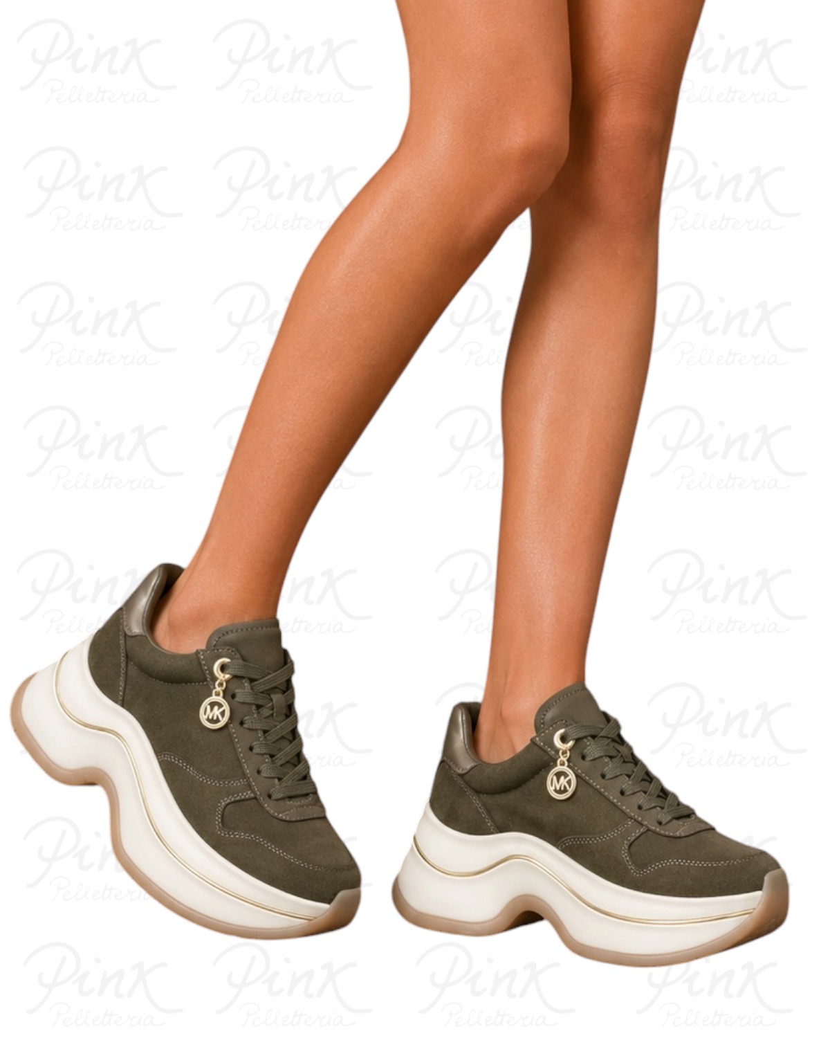 MICHAEL KORS Arla Trainer Sneaker 43T6ARFS1S282 Loden - immagine 2