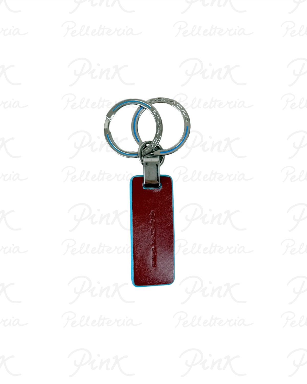 PIQUADRO Portachiavi in Pelle con Anello e Moschettone PC3755B2CU5 Cuoio