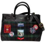 RUE MADAM PARIS Chamonix Tote Bag 1591 Tartan Green