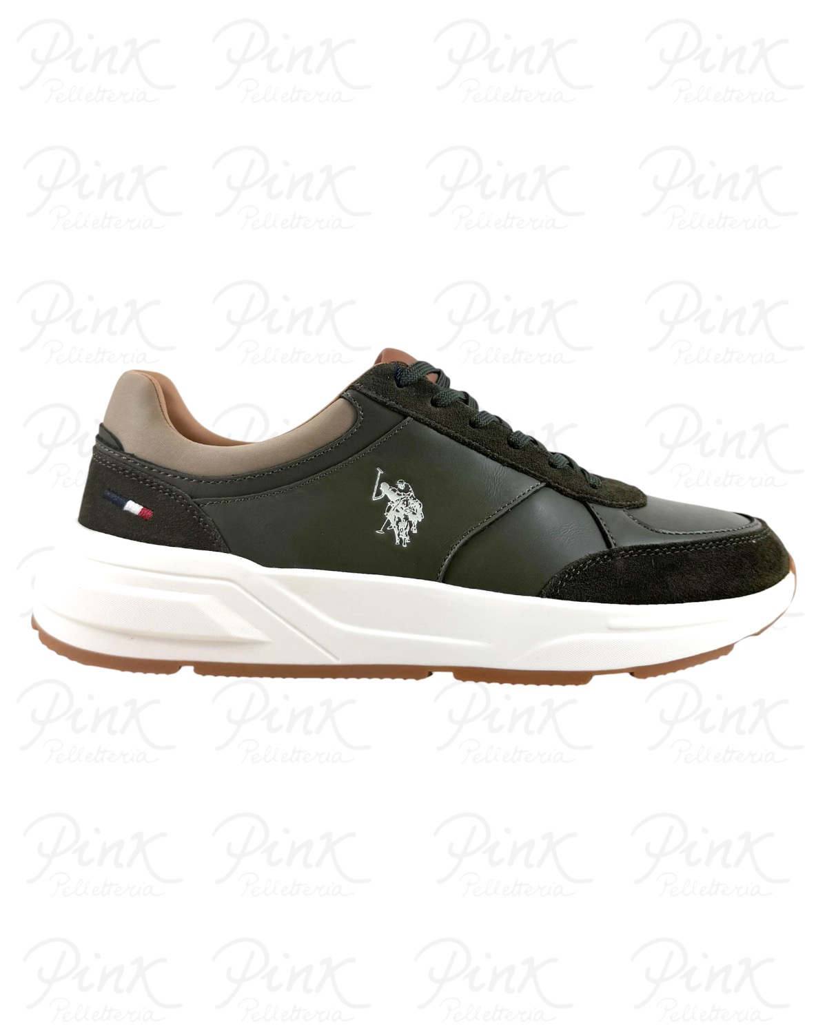 U.S. POLO ASSN. Man Cemented Sneaker PARKER001-MIL Military Green