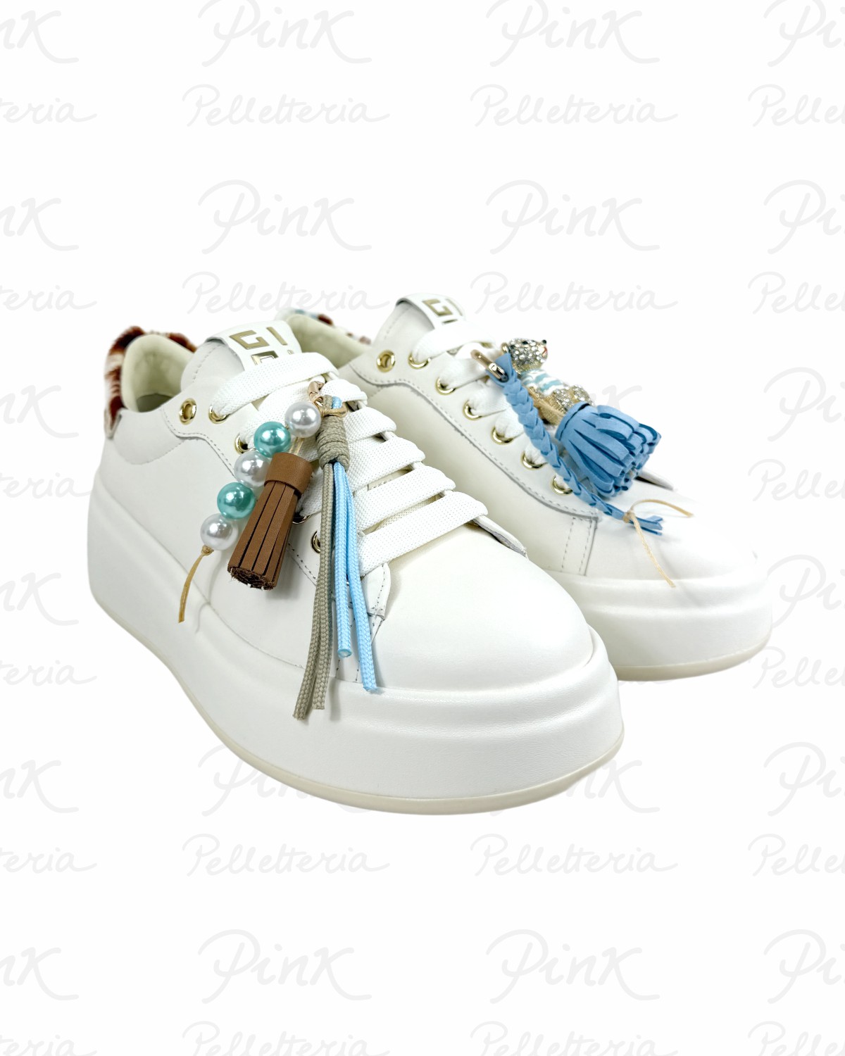 GIO+ Oliva Sneaker Woman Charms OLIVA02A Latte/Mucca.