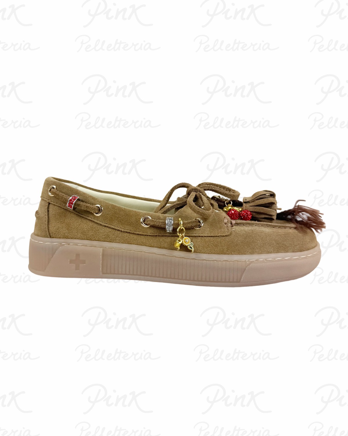 GIO+ Moka Mocassino Woman Suede MOKA00 Cioccolato.