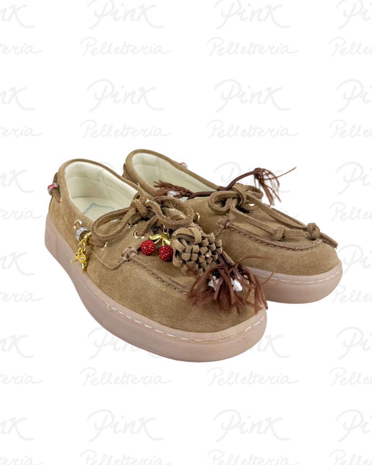 GIO+ Moka Mocassino Woman Suede MOKA00 Cioccolato.