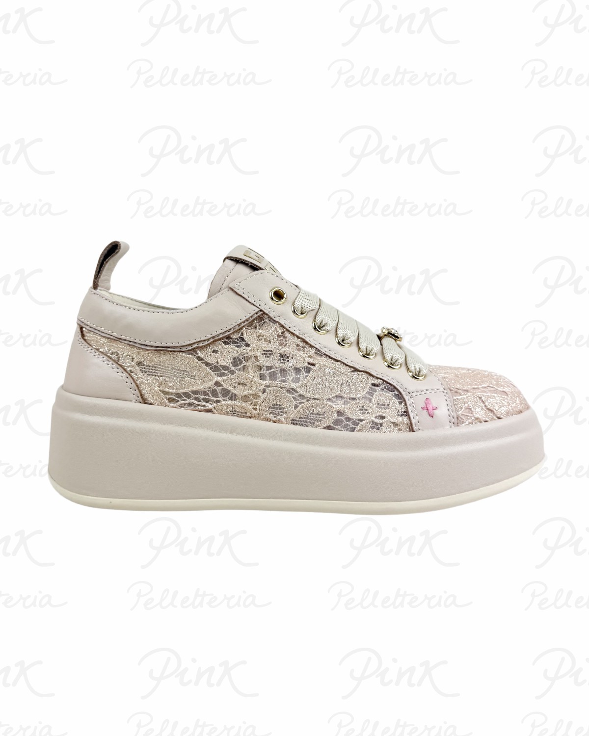 GIO+ Oliva Sneaker Woman Pizzo OLIVA58A Naturale.