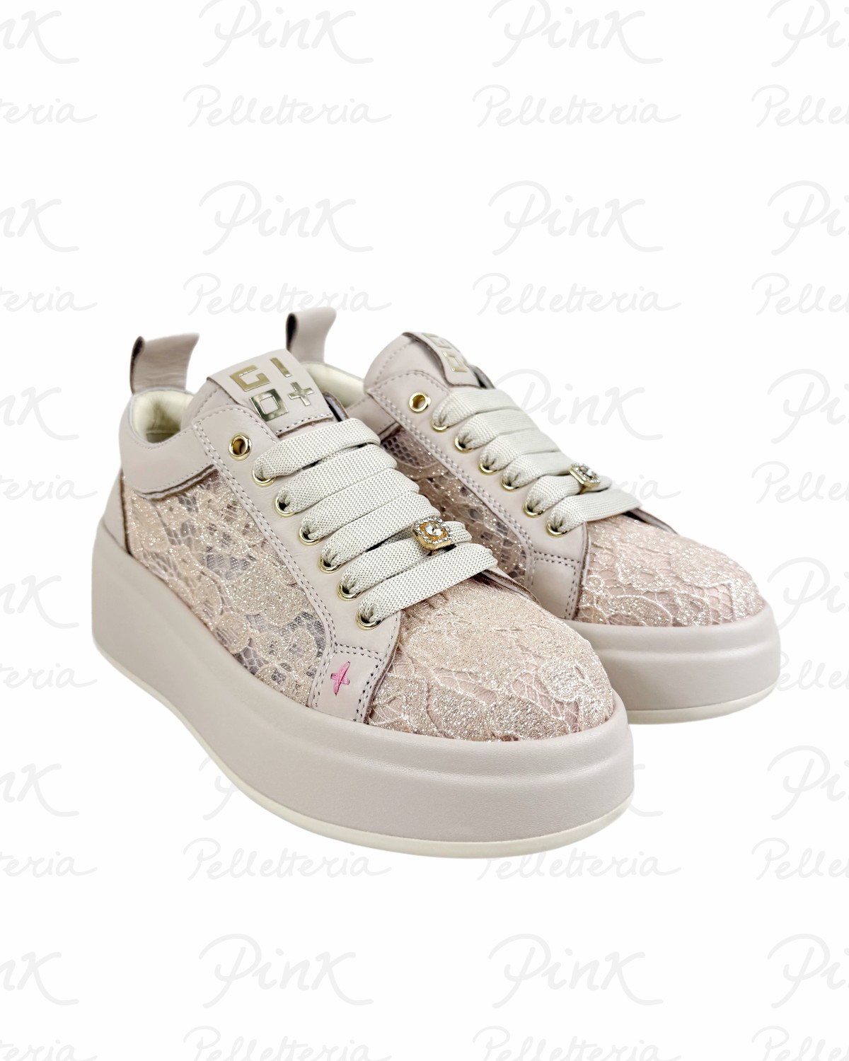 GIO+ Oliva Sneaker Woman Pizzo OLIVA58A Naturale.