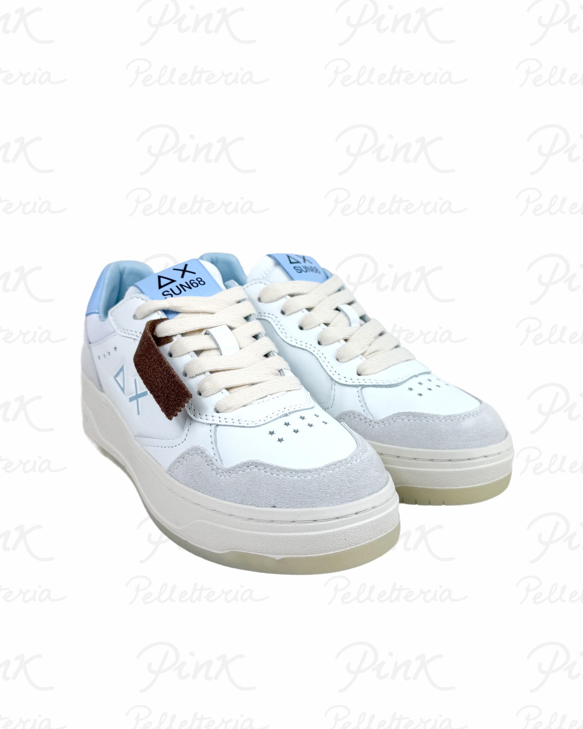 SUN68 Basket Love Lady Sneaker Donna BZ36253 0105 BiancoAzzurro.
