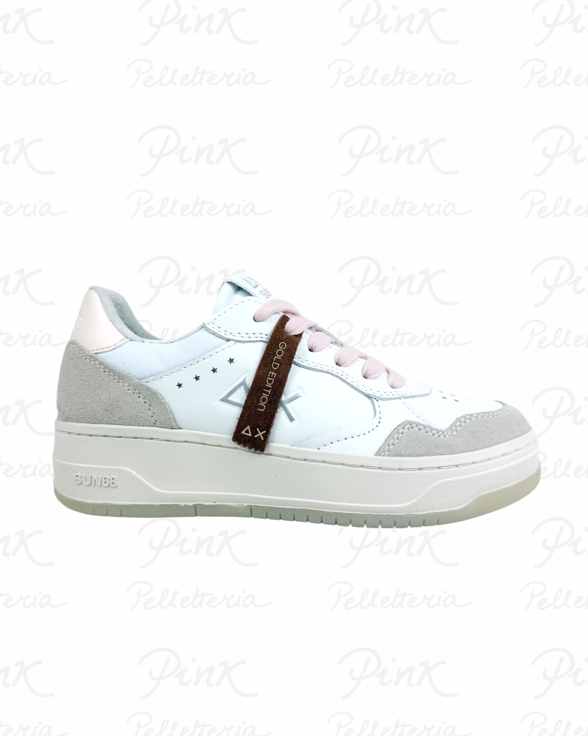 SUN68 Basket Love Lady Sneaker Donna BZ36253 0131 BiancoBianco Panna.