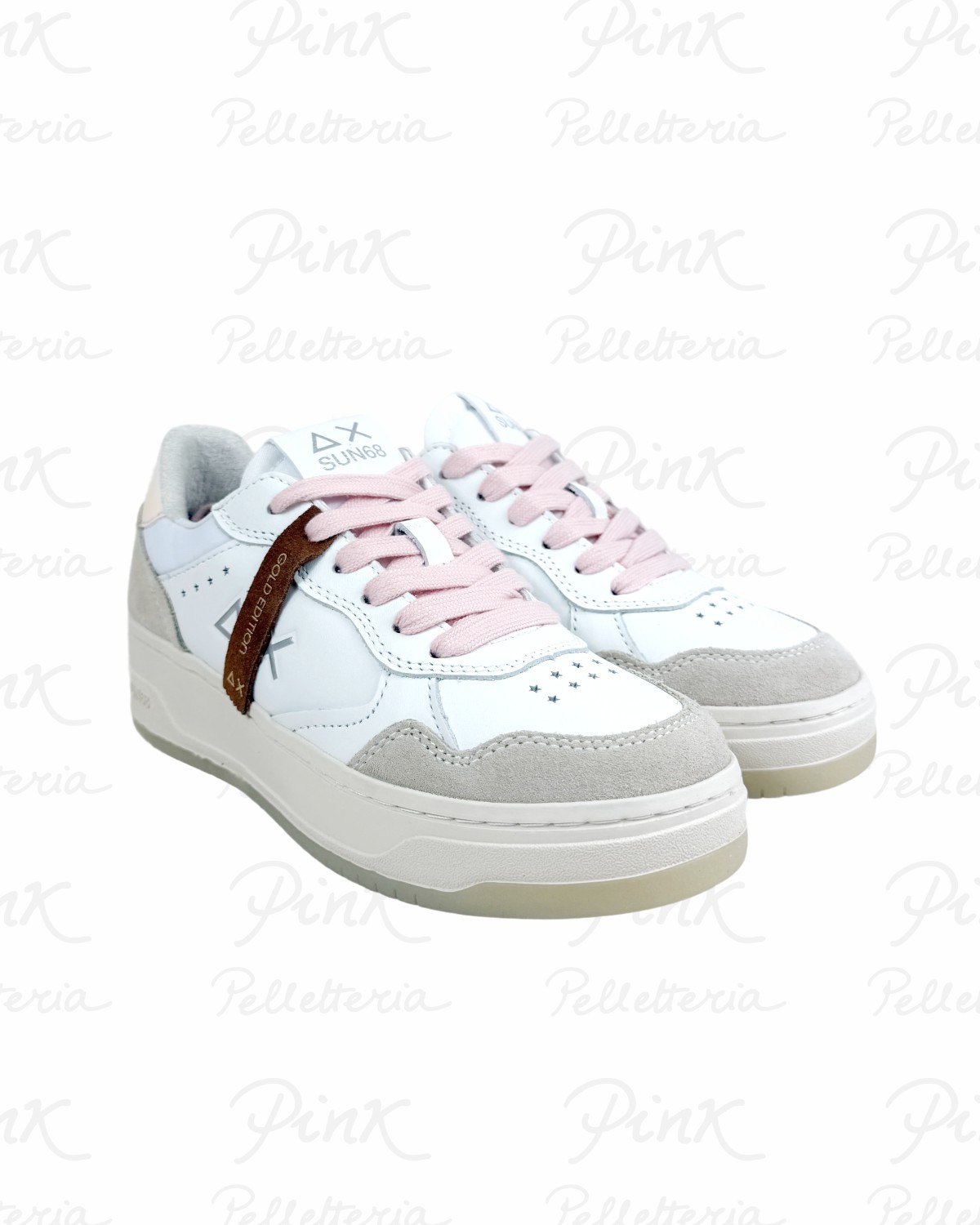 SUN68 Basket Love Lady Sneaker Donna BZ36253 0131 BiancoBianco Panna.