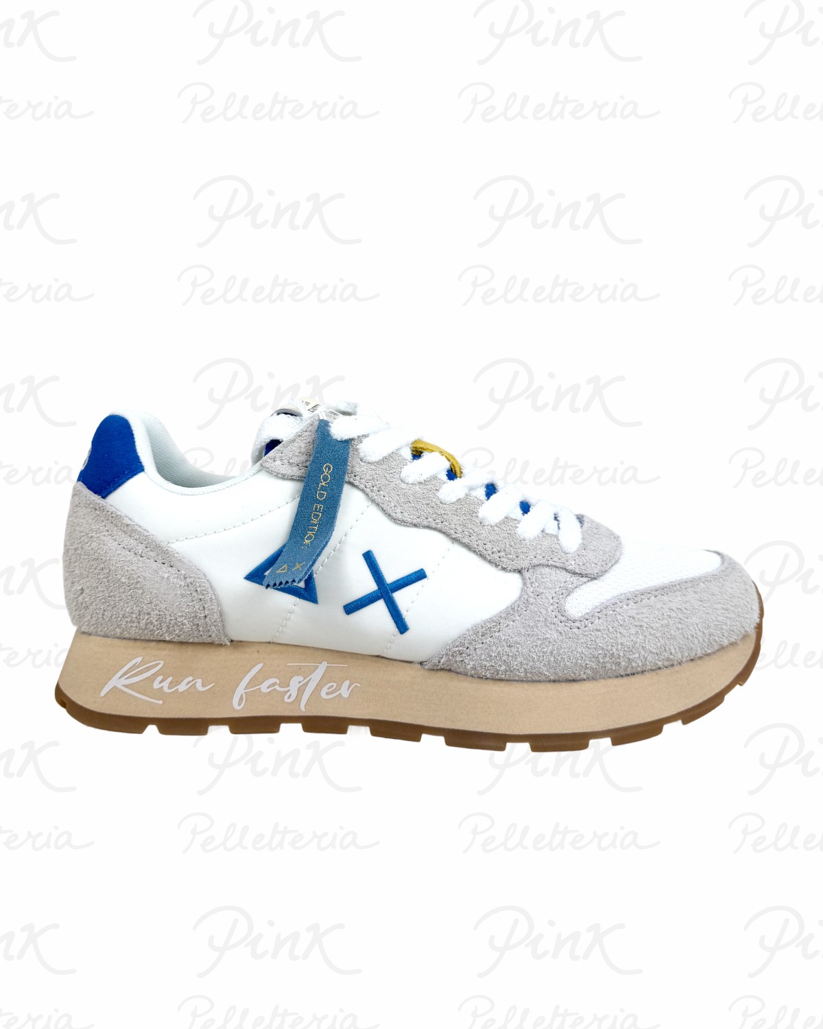 SUN68 Tom Vintage Sneaker Uomo BZ36104 3158 Bianco PannaRoyal.