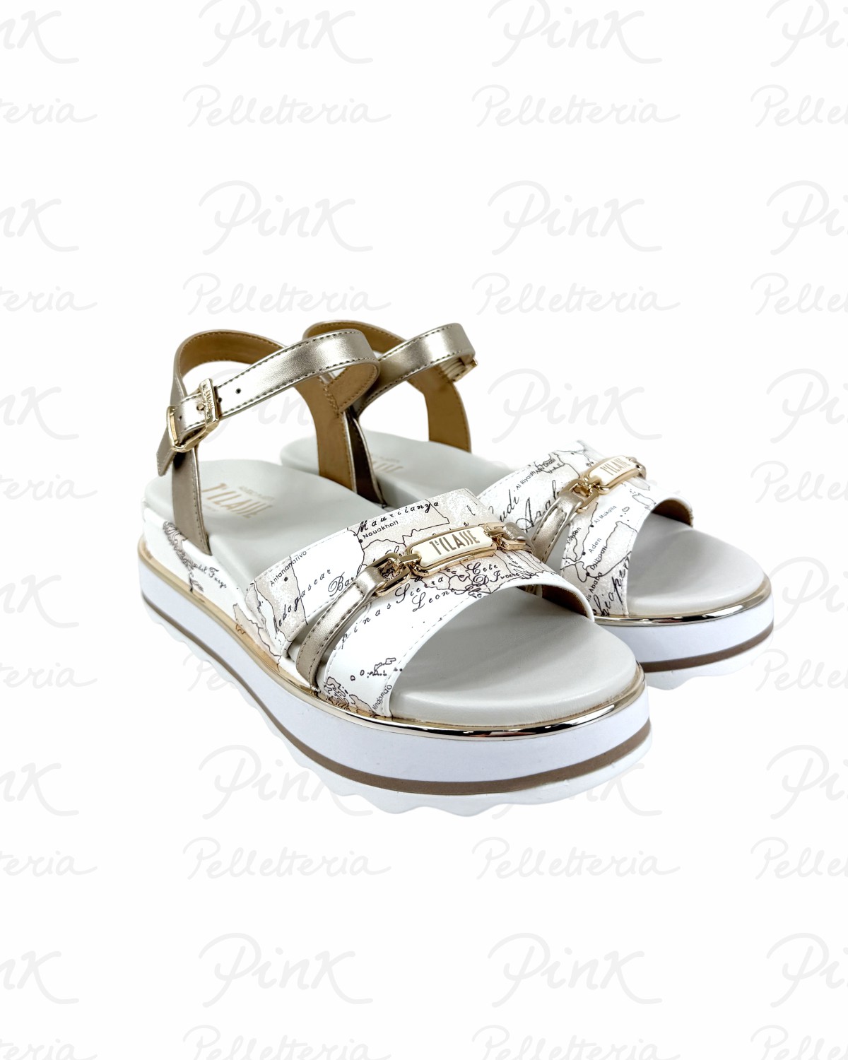 ALVIERO MARTINI PRIMA CLASSE Sandalo 2466-0371-X132 Geo LattePlatino.