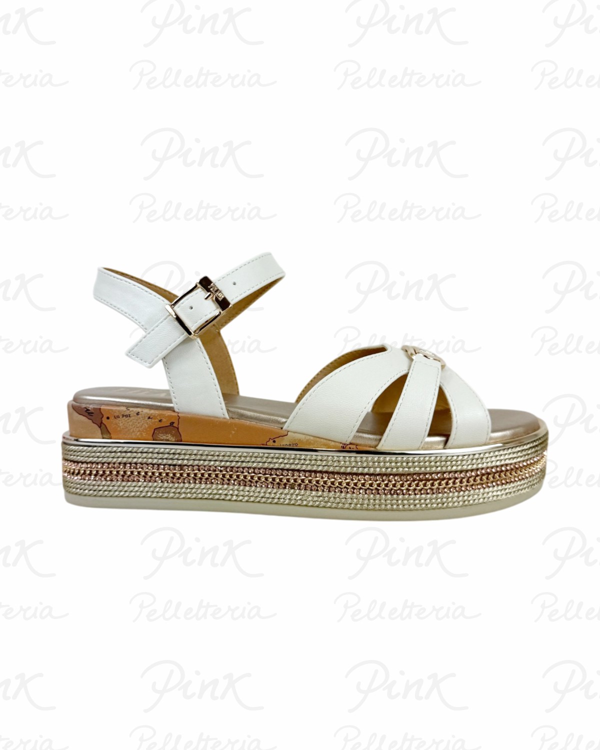 ALVIERO MARTINI PRIMA CLASSE Sandalo 2489-0371-W530 Bianco Sporco.