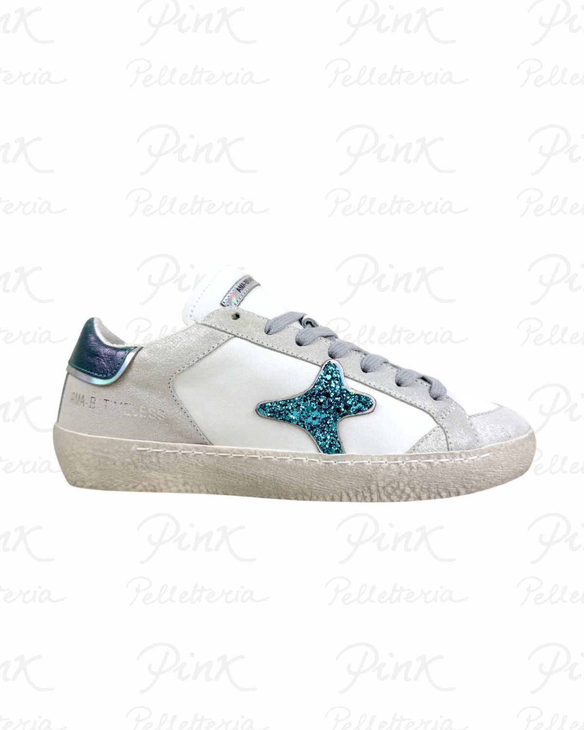 AMA-BRAND Time Sneaker Bassa 4603 Grigio/Azzurro